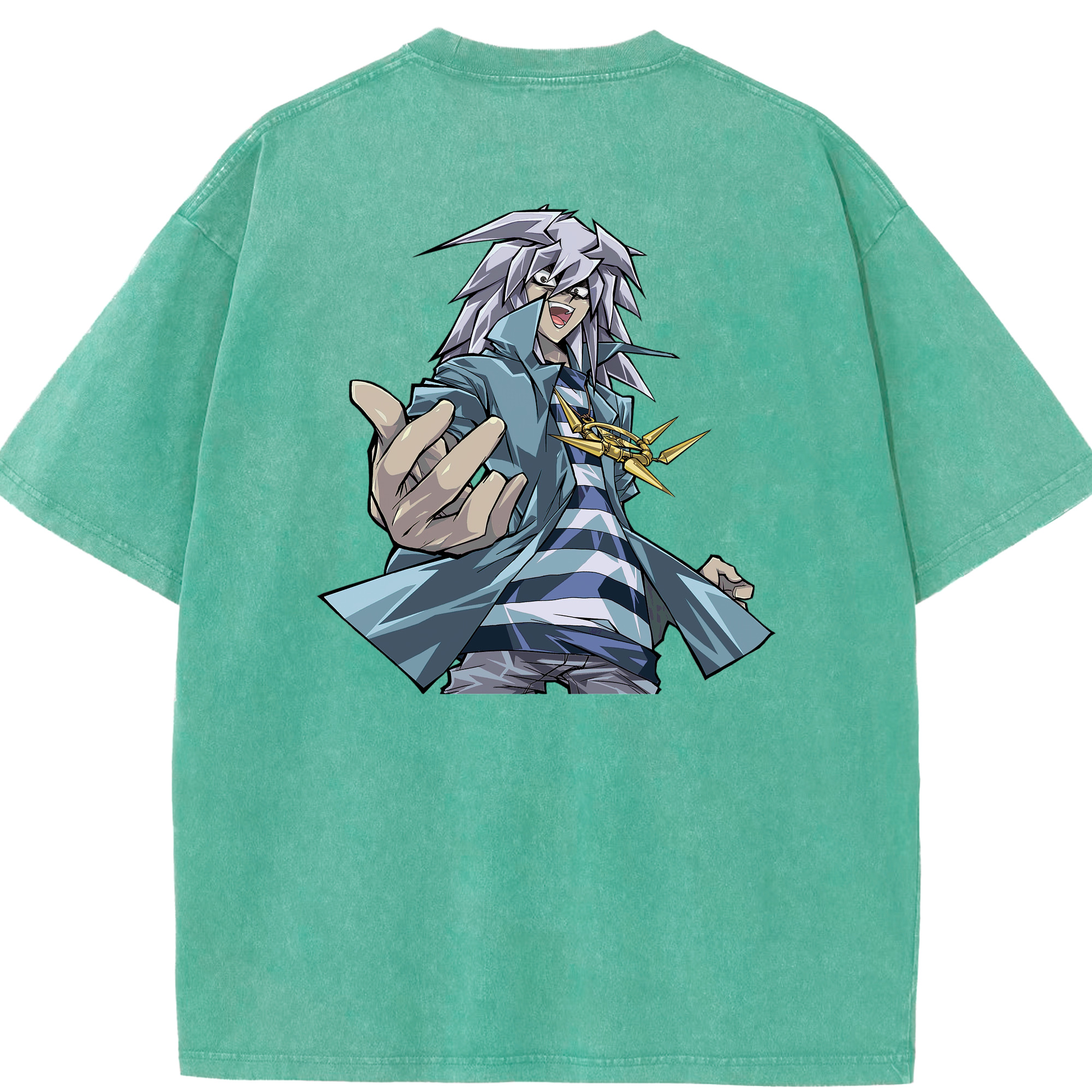 （画像用） 遊☆戯☆王 Yu-Gi-Oh! 綿100% ヴィンテージ風 半袖Tシャツ（背面プリント）